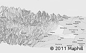 Silver Style Panoramic Map of Dayi