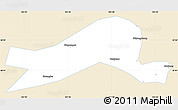 Classic Style Simple Map of Dayi, single color outside