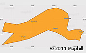 Political Simple Map of Dayi, cropped outside