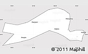 Silver Style Simple Map of Dayi, cropped outside