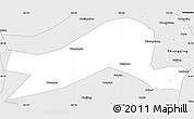 Silver Style Simple Map of Dayi