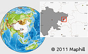 Physical Location Map of Dazhu, highlighted country, highlighted parent region