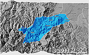 Political 3D Map of Ebian, desaturated