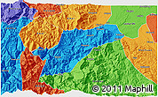 Political 3D Map of Ebian