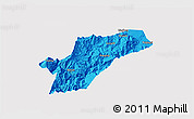 Political 3D Map of Ebian, single color outside