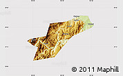 Physical Map of Ebian, cropped outside