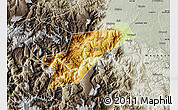 Physical Map of Ebian, semi-desaturated