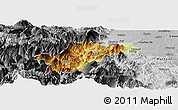 Physical Panoramic Map of Ebian, desaturated