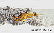 Physical Panoramic Map of Ebian, lighten, semi-desaturated