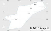 Silver Style Simple Map of Ebian, single color outside