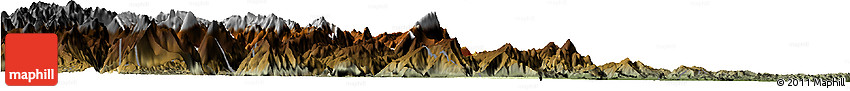 Physical Horizon Map of Emei, darken