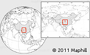 Blank Location Map of Emei, highlighted country, within the entire country