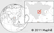 Blank Location Map of Emei, highlighted parent region