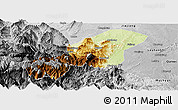 Physical Panoramic Map of Emei, desaturated