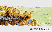 Physical Panoramic Map of Emei