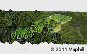 Satellite Panoramic Map of Emei, darken