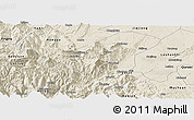 Shaded Relief Panoramic Map of Emei