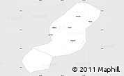 Silver Style Simple Map of Emei, single color outside
