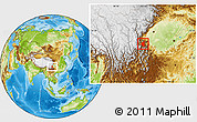 Physical Location Map of Ganluo