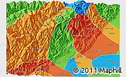 Political 3D Map of Guan Xian