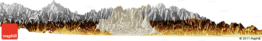 Shaded Relief Horizon Map of Guan Xian, physical outside Shaded Relief Horizon Map of Guan Xian, physical outside