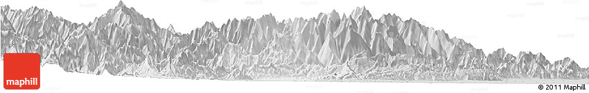 Silver Style Horizon Map of Guan Xian
