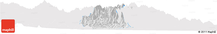Silver Style Horizon Map of Guan Xian, single color outside Silver Style Horizon Map of Guan Xian, single color outside