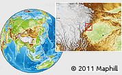 Physical Location Map of Guan Xian