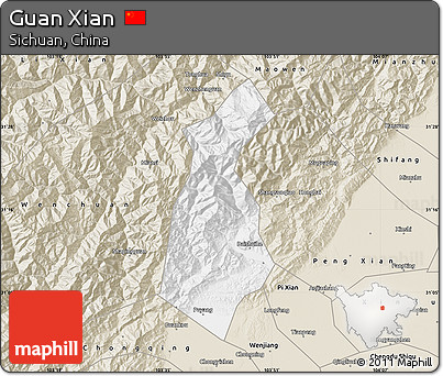 Classic Style Map of Guan Xian