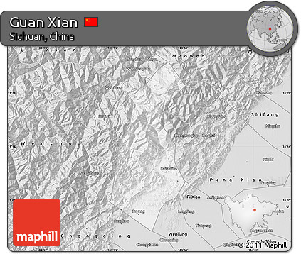 Silver Style Map of Guan Xian