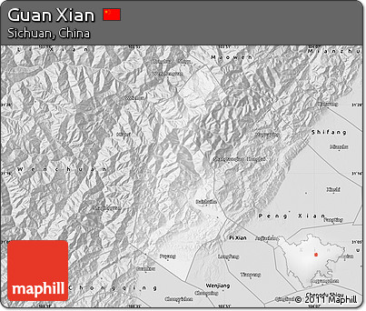 Silver Style Map of Guan Xian