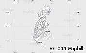 Silver Style Map of Guan Xian, single color outside