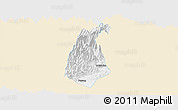 Classic Style Panoramic Map of Guan Xian, single color outside
