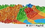 Political Panoramic Map of Guan Xian