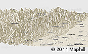 Shaded Relief Panoramic Map of Guan Xian