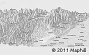 Silver Style Panoramic Map of Guan Xian