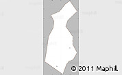 Gray Simple Map of Guan Xian, cropped outside