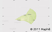 Physical Map of Jiajiang, cropped outside