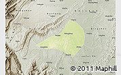 Physical Map of Jiajiang, semi-desaturated
