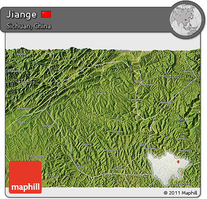 Satellite 3D Map of Jiange