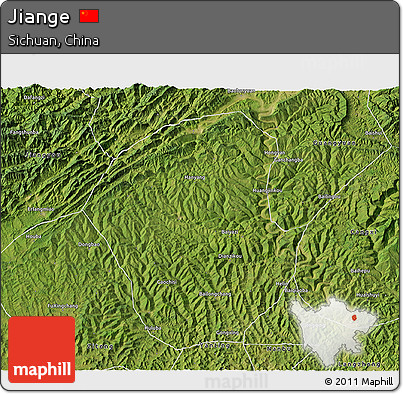 Satellite 3D Map of Jiange
