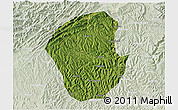 Satellite 3D Map of Jiange, lighten