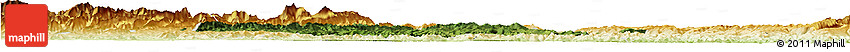 Satellite Horizon Map of Jiange, physical outside