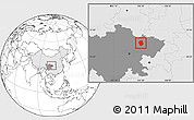 Blank Location Map of Jiange, highlighted country, highlighted parent region