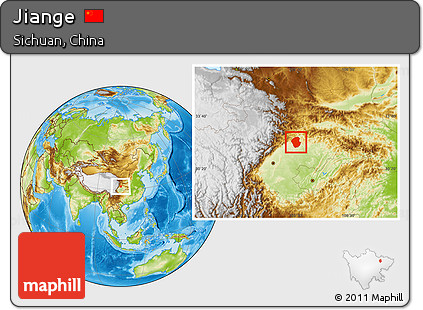Physical Location Map of Jiange