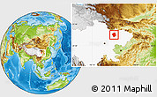 Physical Location Map of Jiange, highlighted parent region