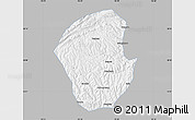 Gray Map of Jiange, single color outside