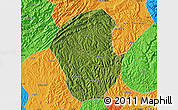 Satellite Map of Jiange, political outside