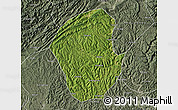 Satellite Map of Jiange, semi-desaturated