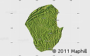 Satellite Map of Jiange, single color outside